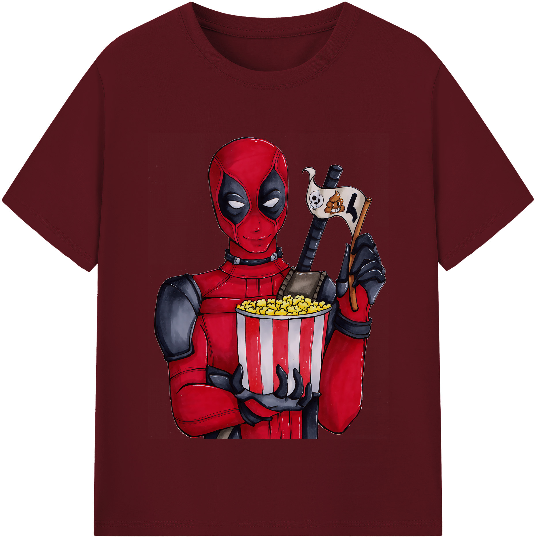 （画像用） Deadpool デッドプール 綿100％半袖Tシャツ（フロントプリント）